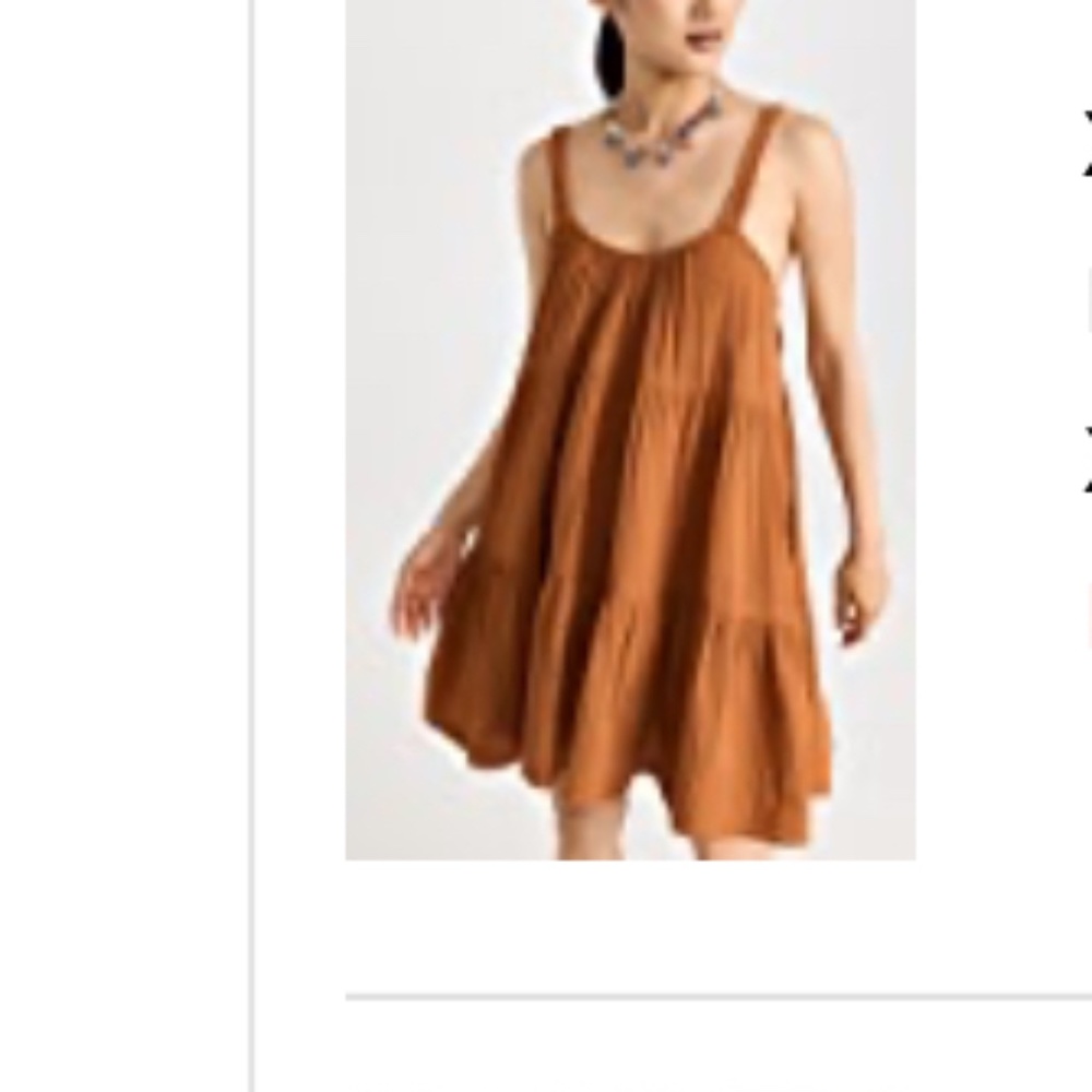 Xirena, Pyper dress, women’s Large, color Caramel, Chocolate brown, tiered